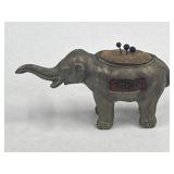 Vintage Style Cast Iron Elephant Pincushion