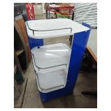 Metal Retail Display Rolling Shelf 20x20x37