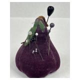 Purple Velvet Eggplant Shaped Pincushion