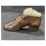 Miniature Brass Pin Cushion Shoe