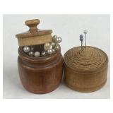 (2) Wooden Pin Holders