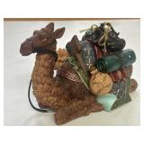 Resin Figurine of a Resting Camel with Ornate