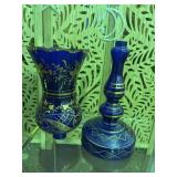 1880s-1920s Cobalt Blue Glass Pieces with