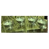Set of (4) 1970s Footed Metal Dessert Bowls