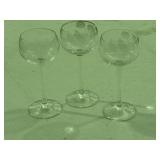 (3) The Toscany Collection Vintage Floral Etched