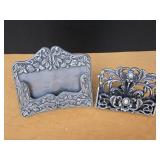 (2) Metal Card Holders