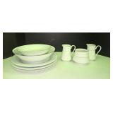 (3) Crown Ming China Plates. (1) Saucer, (1)