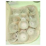 (12) Votif Holders & 7 Small Glass Dishes