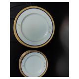 Set of 10 China Dinner Plates & Dinner Saucer