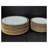 (10) China Dinner Plates & Dinner Saucers