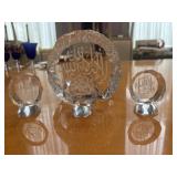 Diamond-cut Crystal Paperweight or Plaque