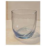 (9) 3.5" Blue Optic Swirl Cups