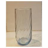 (9) 6.5" Blue Optic Swirl Glasses