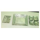 (3) Pewter Serving Trays