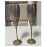 Silver-plated and Brass Stem Champagne Toasting
