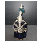 Moroccan Cobalt Blue Glass Perfume Bottle or