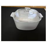 3L White CorningWare Casserole Dish w/Lid