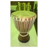 Traditional Hand Carved Wooden Djembe