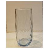 (9) 6.5" Blue Optic Swirl Glasses