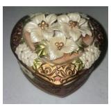 Heart Shaped Trinket Box Adorned