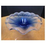 Blue Glass Art Bowl