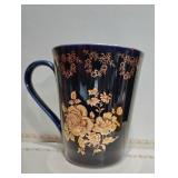 (6) Haas & Czjzek Blue Mugs w/Gold Plating