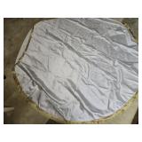 Approx 71" Diameter Gold Fringe Table Cloth