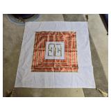 44" Square Embroidered Tablecloth