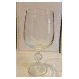 (5) Czech Bohemian Crystal Wine Glasses