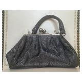 Unlisted Glitter Clasp Evening Bag 7.5"x5"
