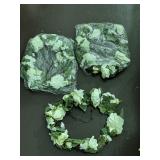 (3) Floral Wreath W/White Roses Green Foliage 17ï¿½