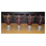 (4) Arte Italica Medici-Ruby Wine Glasses