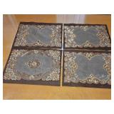 (10) 2 Piece Bronze Sparkling Placemats & (2)