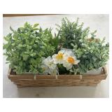 Basket with Artificial Plants