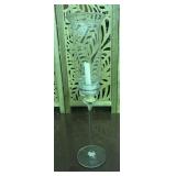 Tall Hand-blown Glass Candle Holder
