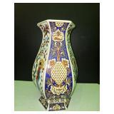 12.75 Hexagonal Porcelain Vase
