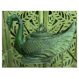 Chinese Enamel & Silver Swan