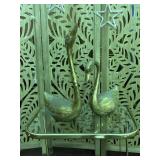 Brass Swan Pair Circa 1950