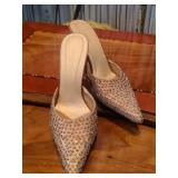 Sz 6 NINE WEST Rose Gold Bedazzled Slip On