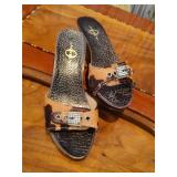 Sz 7 JOEY Cheetah Print Slip-on Wedges