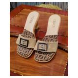 Sz 6 "FENDI Beige Open Toe Shoes