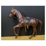 Leather-wrapped or Leather-covered Horse
