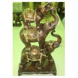 Stacked Tthree Elephant Figurine