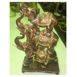 Stacked Three Elephant Figurine