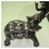 Decorative Black Resin Elephant Figurine with