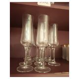 (11) Crystal Champagne Flutes