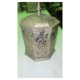 Octagonal Brass Tea Caddy Ft detailed Embossed