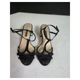 Sz 6.5 Black Strappy Evening Sandals with