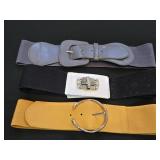 (3) Wide Elastic Belts