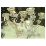 Pr of Ornate multi-Branch Floral Candelabras